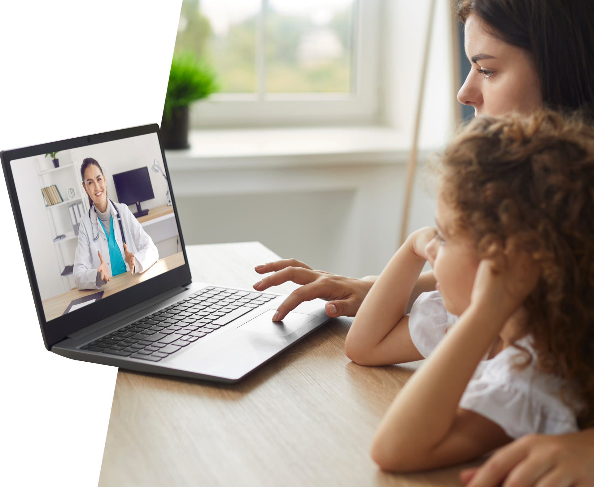 Custom telemedicine solutions shown on laptop